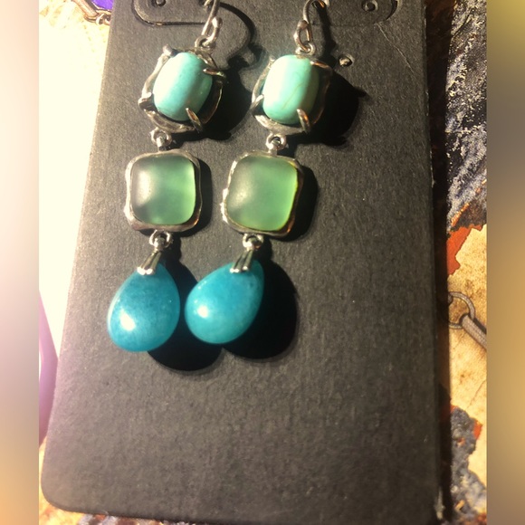 Silpada Sterling Silver Turquoise Earrings - Picture 8 of 8